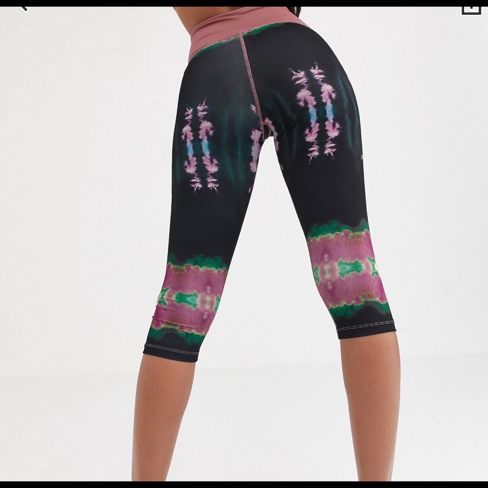 Wolf & Whistle tie dye cropped leggings